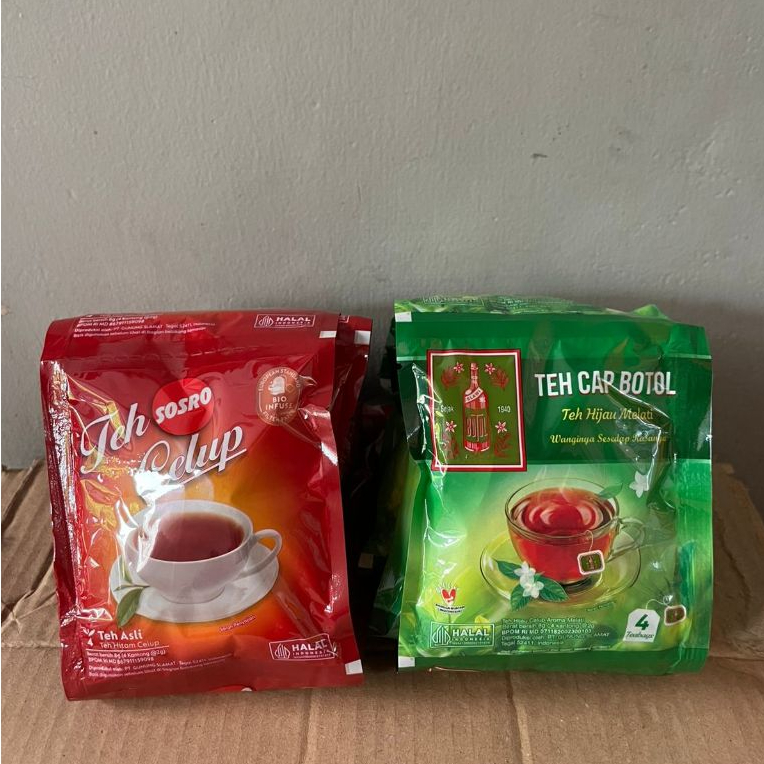 

SACHET TEH SOSRO & TEH CAP BOTOL RENCENG ISI 10 PCS @4 KANTONG