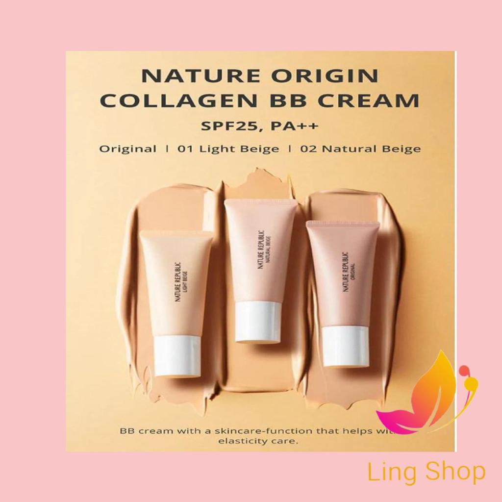 [READY STOCK] NATURE REPUBLIC Nature Origin Collagen BB Cream SPF25 PA++++ 45g EXP 2027