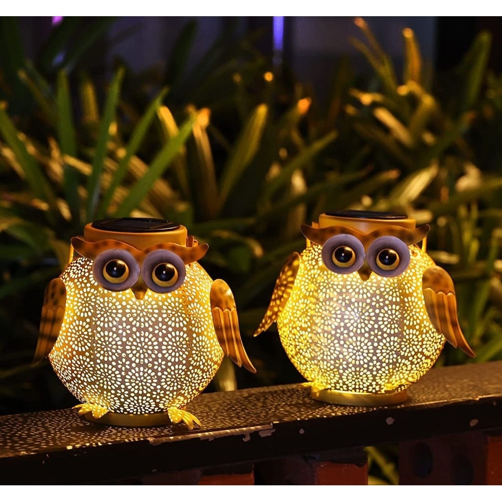 LampuTaman Burung hantu Lampu Taman Peri Lampu malam Lampu gantung Lampu unik Lampuestetik