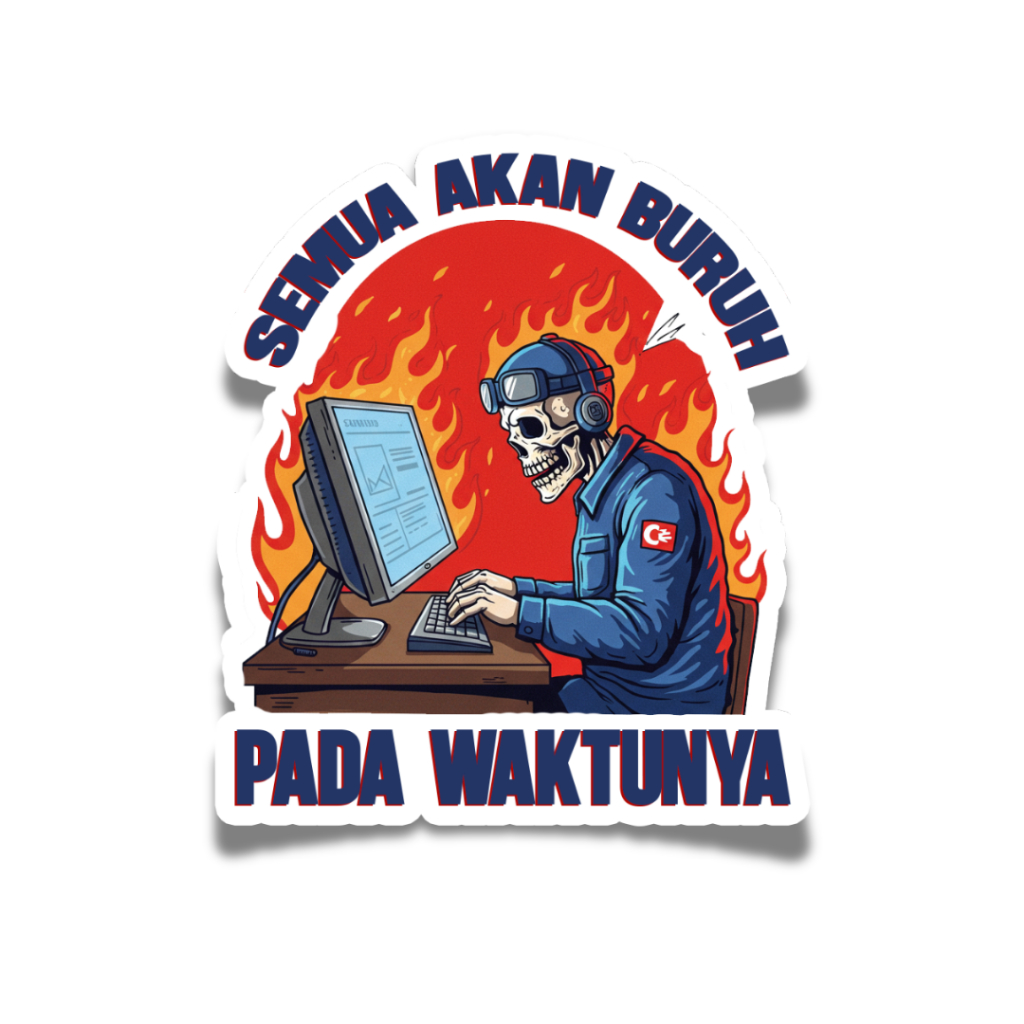 

Stiker Kantoran - “Kerja Kok Gini” Series - Buruh