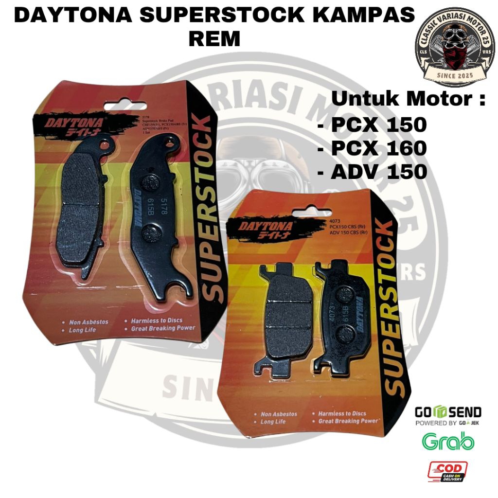 Kampas rem daytona superstock pcx adv abs