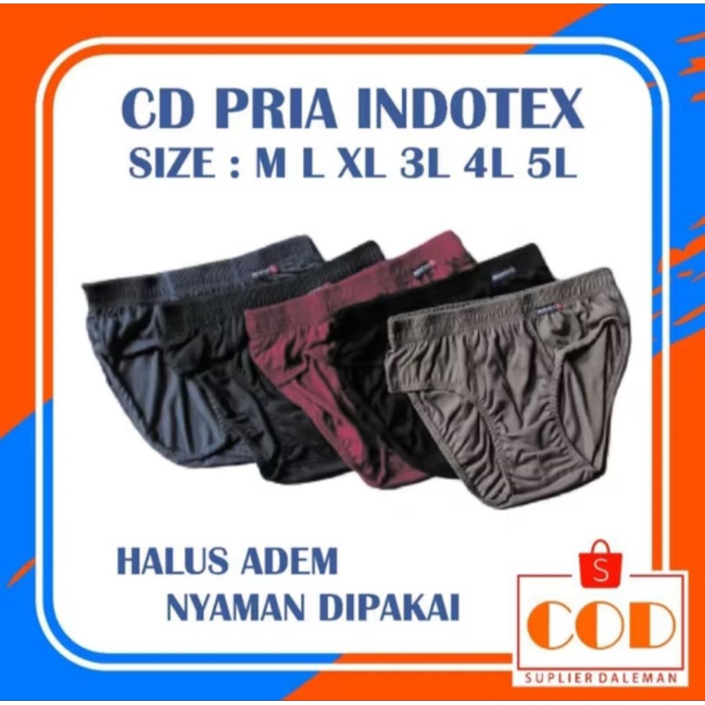 COD - Celana Dalam |Sempak Pria | Size M L XL 3L 4L 5L| Celana Dalam Indotex