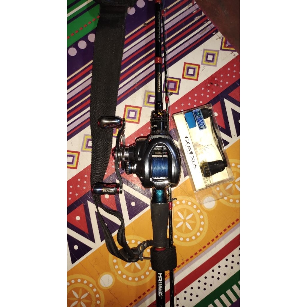 shimano slx DC xt 71hg  handle gomexus sudah upgrade drag clicker