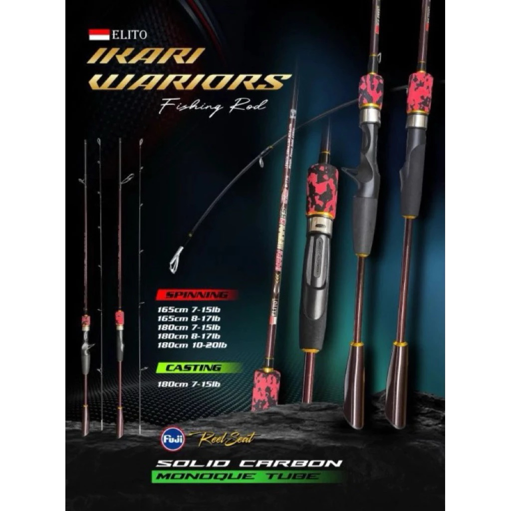 JORAN SPINNING & BC ELITO IKARI WARRIORS 165-180CM REEL SEAT FUJI JAPAN STYLE