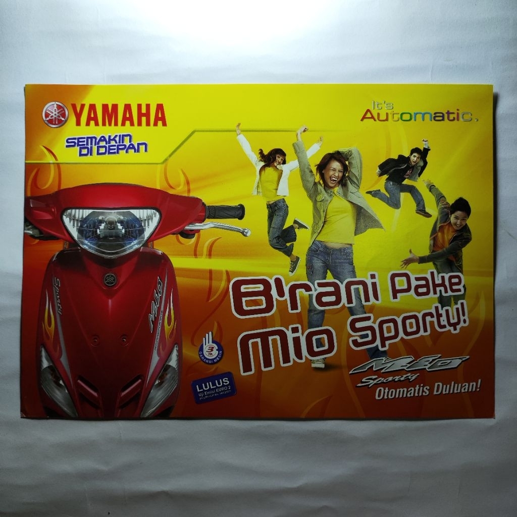Brosur Flyer Leaflet Poster Jadul Lawas Yamaha Mio Sporty Tahun 2006