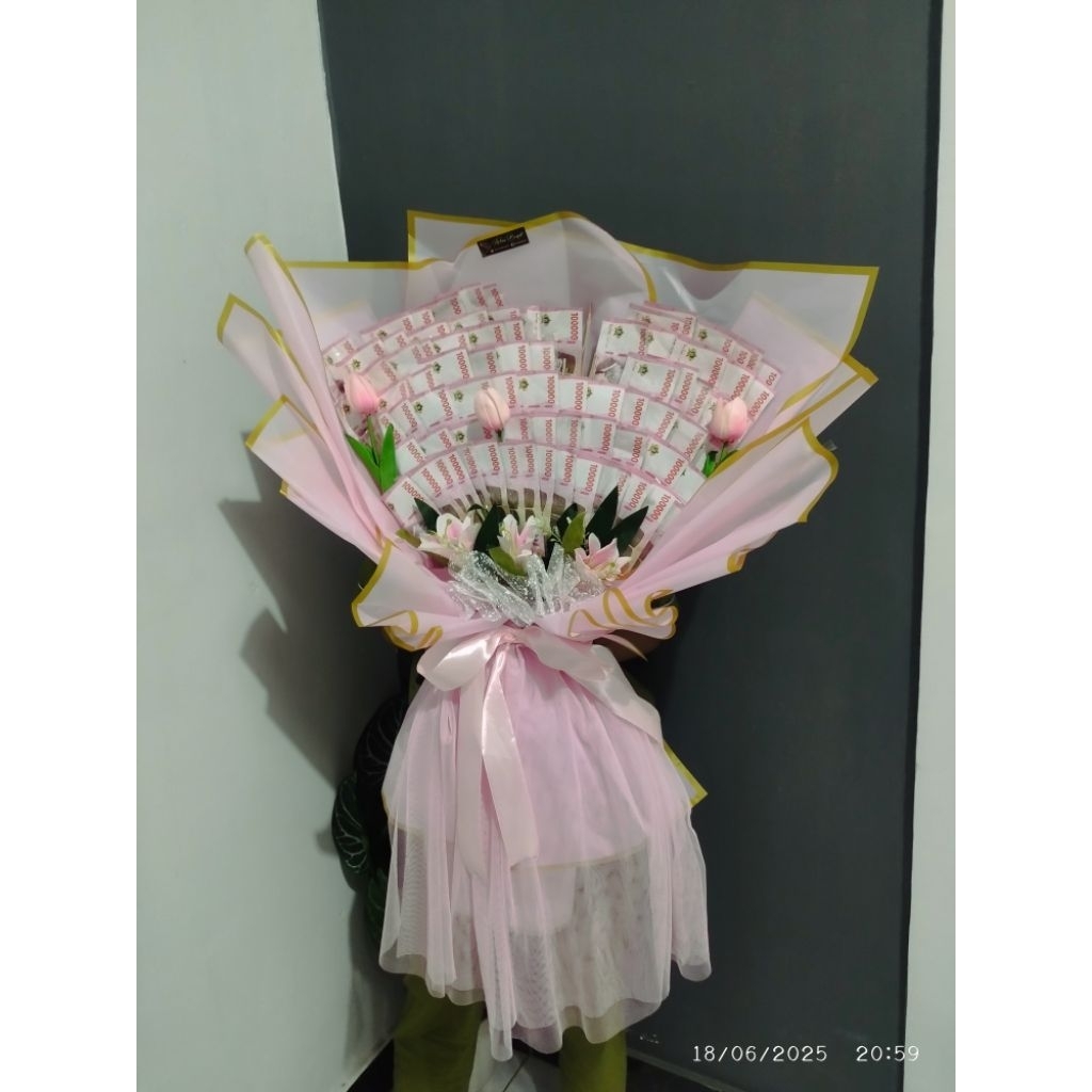 MONEY bouquet 100 lembar - buket jumbo
