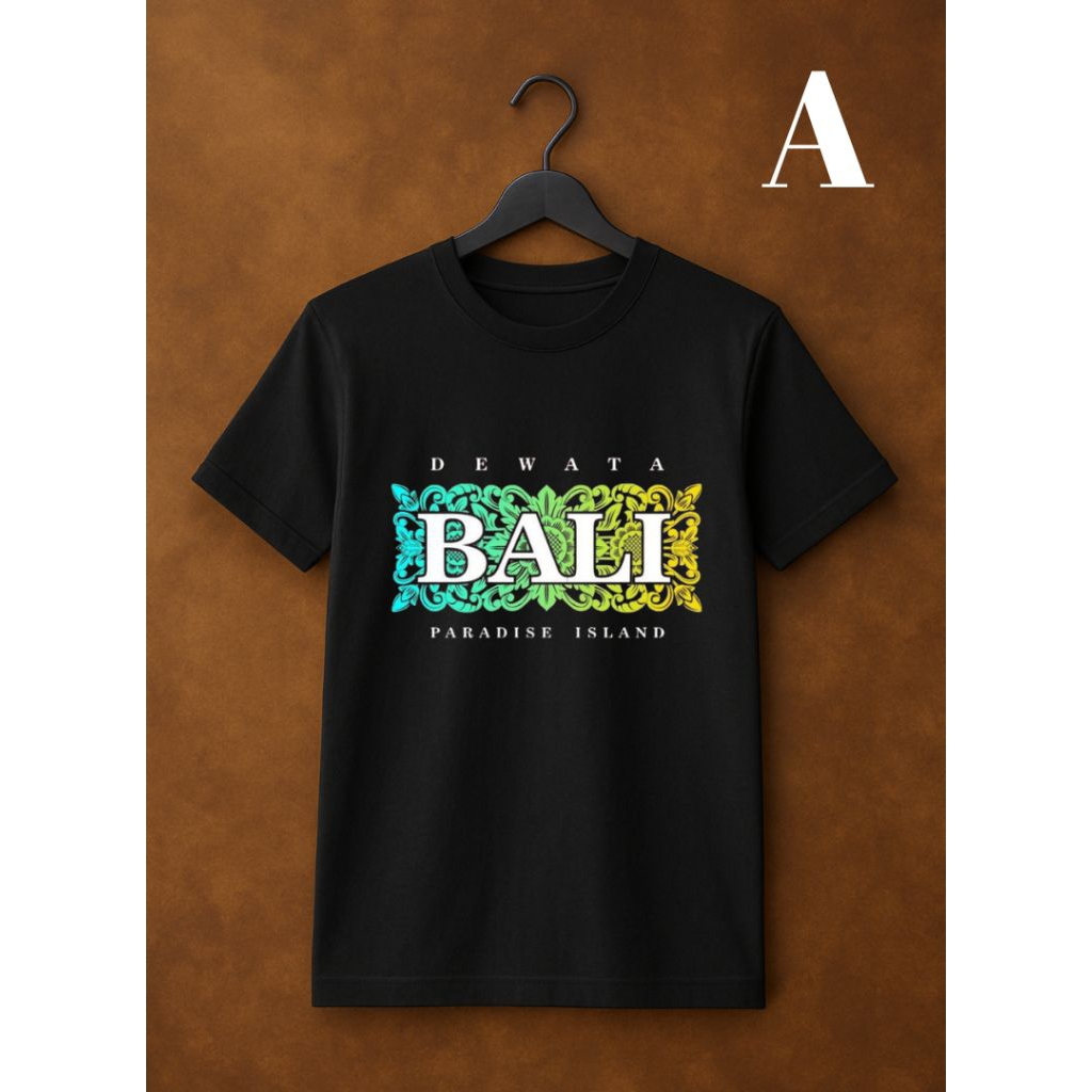 QH KAOS BALI ISLAND COTTON COMBED PREMIUM UKURAN S-XXL/ATASAN / KAOS DEWASA ANAK PRIA WANITA
