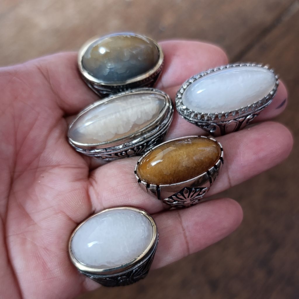 CA 103 Cincin Akik Batu Pandan Joss Asli Natural