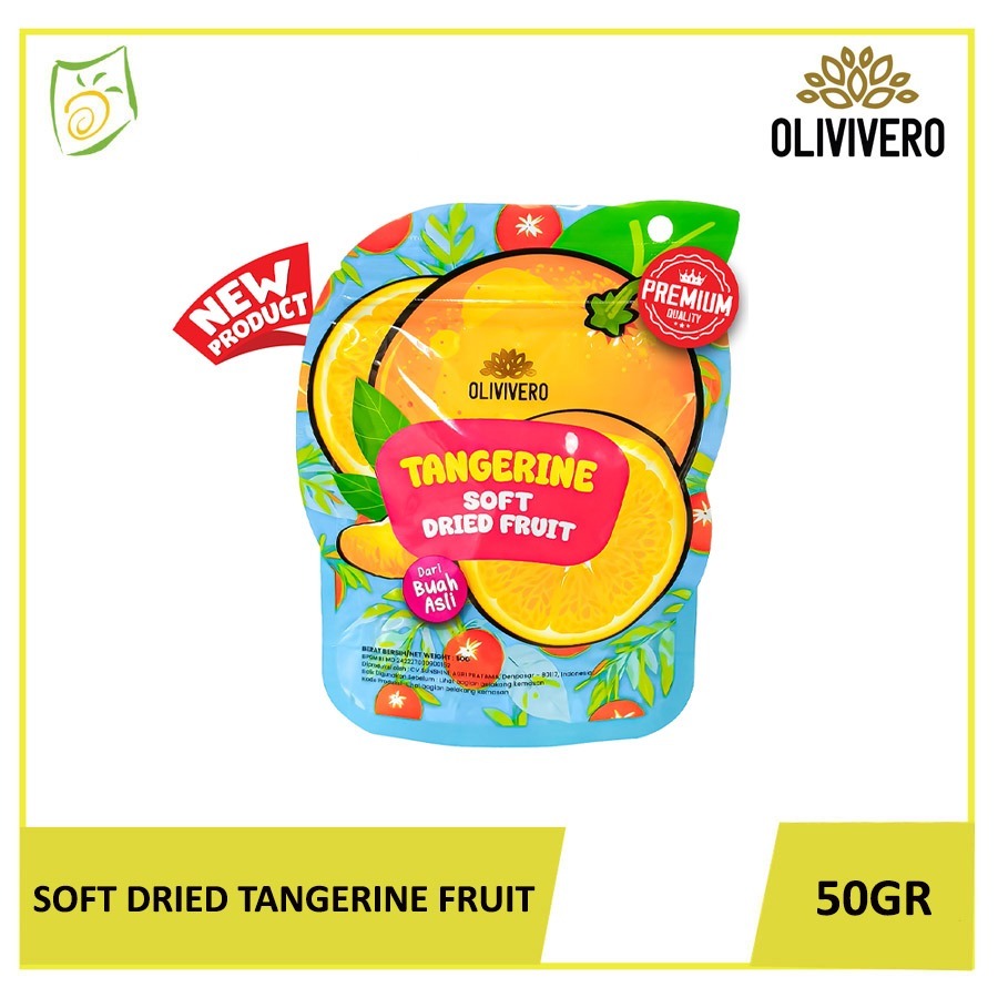 

OLIVIVERO Soft Dried Tangerine 50gr-Cemilan Tangerine