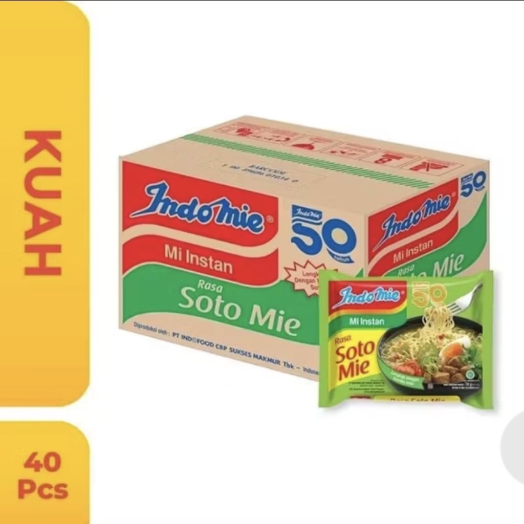 

indomie soto 1dus isi 40pcs