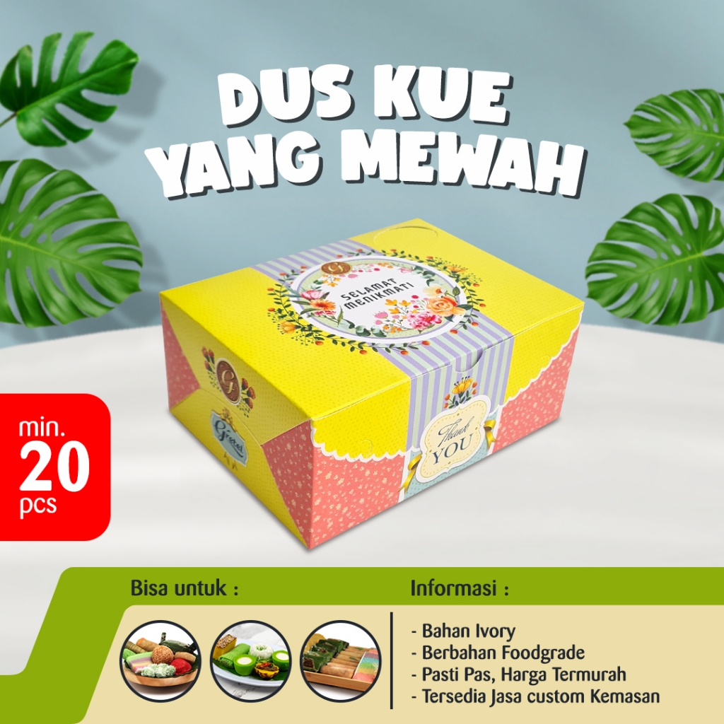 Dus Snack Box Gretel Prime / Dus Kue Gretel Prime Ukuran 12 x 14 cm / Box Snack Hansel
