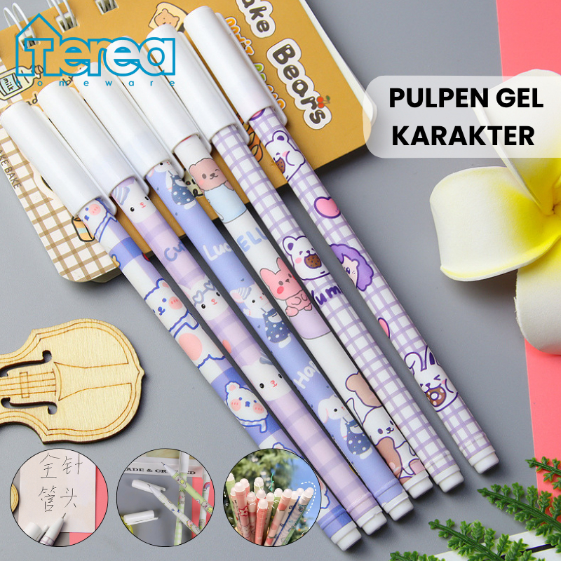 

TEREA Pulpen Gel Karakter Dapat Dihapus 0.5mm / Pena Alat Tulis Sekolah Kantor Bullet Tip Ink Erasable Pen Gel