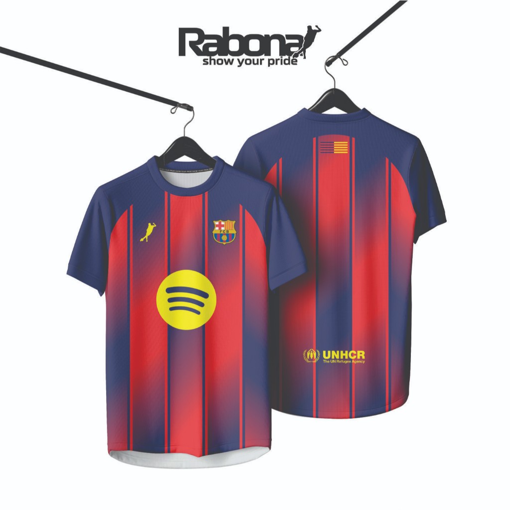Raboana Kaos FC Barcelona JERSEY FANTASI BARCELONA PRINTING JERSEY FUTSAL JERSEY BOLA BISA CUSTOM NA