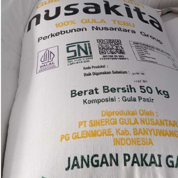 

Gula Pasir Merk Nusakita 50 Kg 1 Sak / Karung KHUSUS JATIM SIAP KIRIM