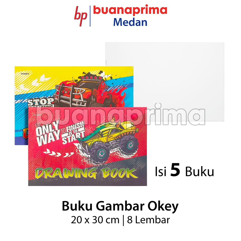 

Buku GAMBAR OKEY A4 Isi 5 Buku Per Pack 20 x 30 cm Drawing Book Sketsa