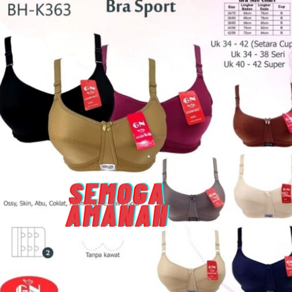 1 BH GOLDEN NICK K 363/366// SPORT BRA GOLDEN NICK/ BRA SPORT TANPA KAWAT