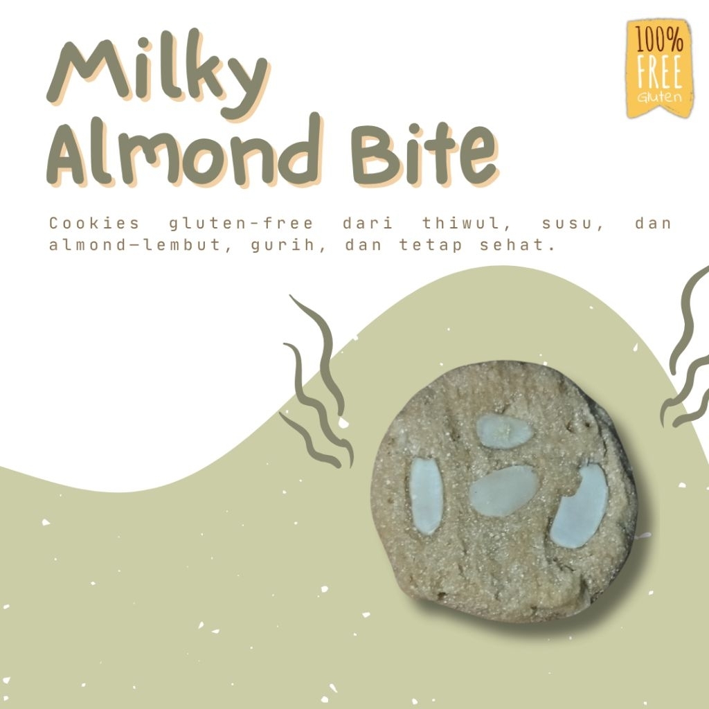 

Soft Cookies Gluten Free | Milky Almond Bite – Cookies Thiwul Susu & Almond Sehat