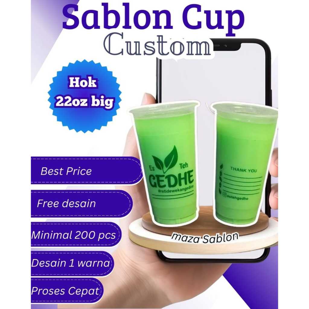 SABLON CUP 22 OZ Big Merek HOK