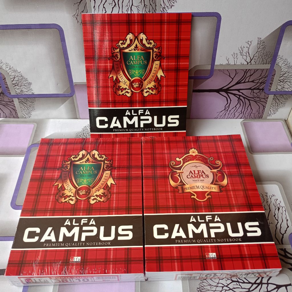 

Buku Tulis ALFA CAMPUS, 38 Lembar Premium 1 Pack (10) Buku, ukuran Kwarto Pendek Atk