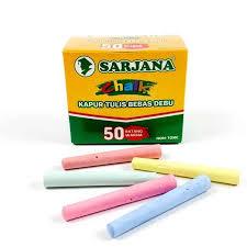 

Kapur Sarjana Chalk Warna - Kapur Tulis untuk Papan Tulis 1 box isi 50pc
