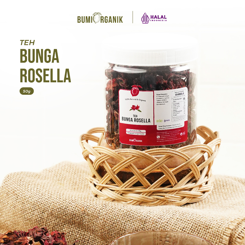 

TEH BUNGA ROSELLA MERAH KERING PREMIUM 50G BUMI ORGANIK BUNGA ROSELLA TEA / ROSELA MERAH KERING / HIBISCUS TEA / TEH ROSELLA UNTUK DIET / TEH ROSELA KERING / BUNGA ROSELLA SEGAR / RED ROSELLA / NUTRIFARM / BEORGANIK / DARI BUMI / SAFIYA / KENCONO SARI
