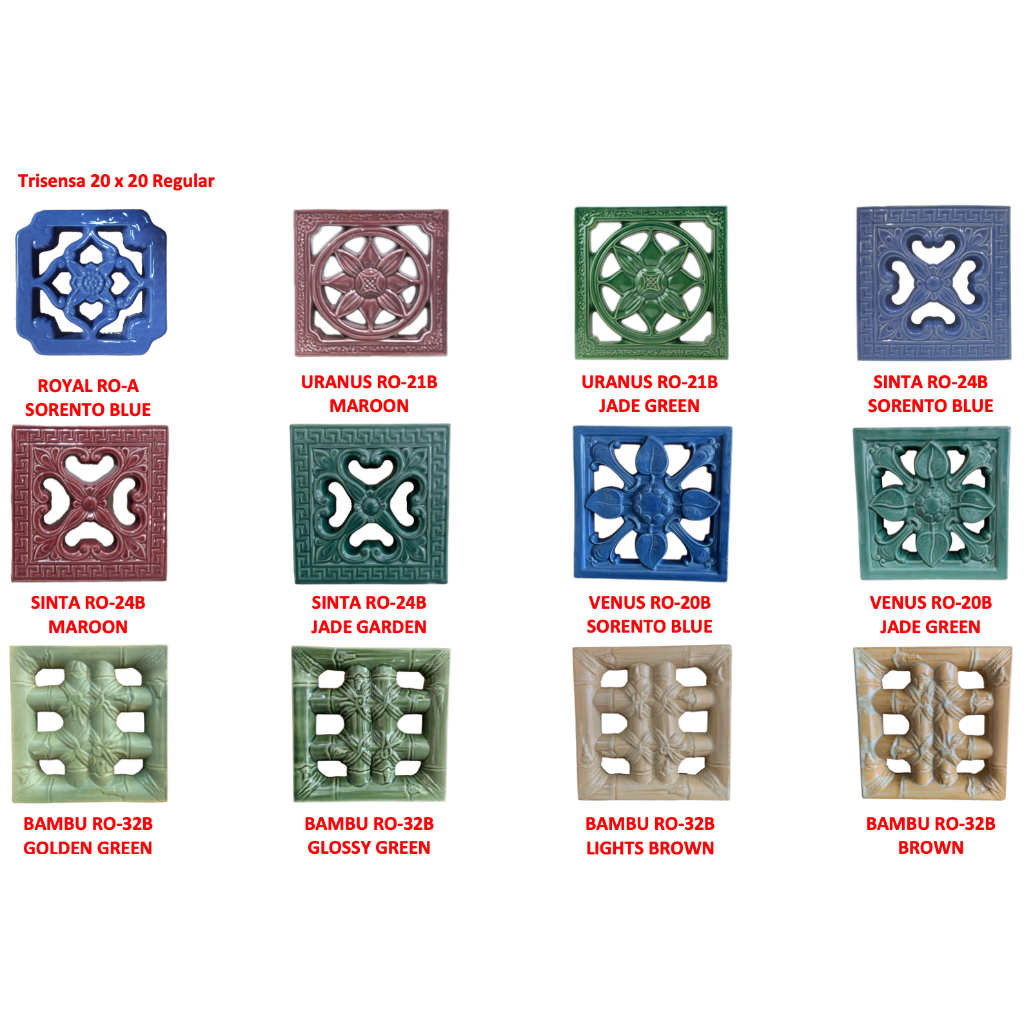 20x20 Roster Trisensa / Lubang Angin Regular / Roster Keramik Regular Trisensa 20x20