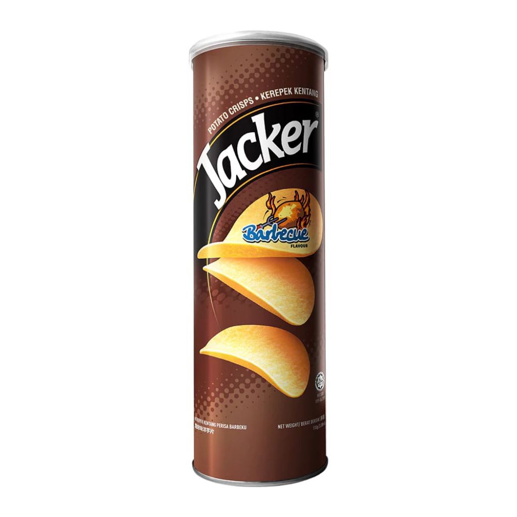 

Jacker Potato Crisps Rasa BBQ 100gr / Keripik Kentang / Cemilan / Makanan Ringan / Snack Kentang