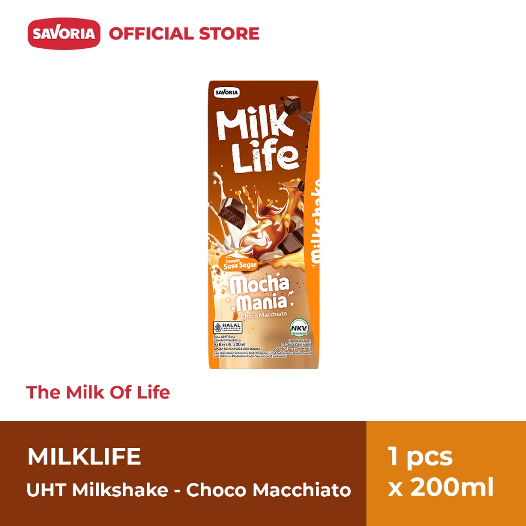 

MilkLife UHT Milkshake Choco Machiato - Susu Rasa Mocha 200ml