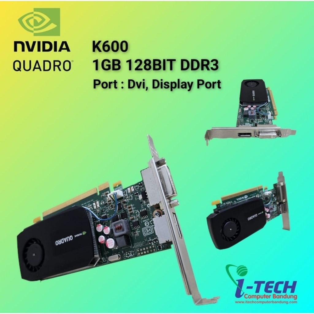 VGA CARD NVIDIA QUADRO K600 1GB 128BIT DDR3