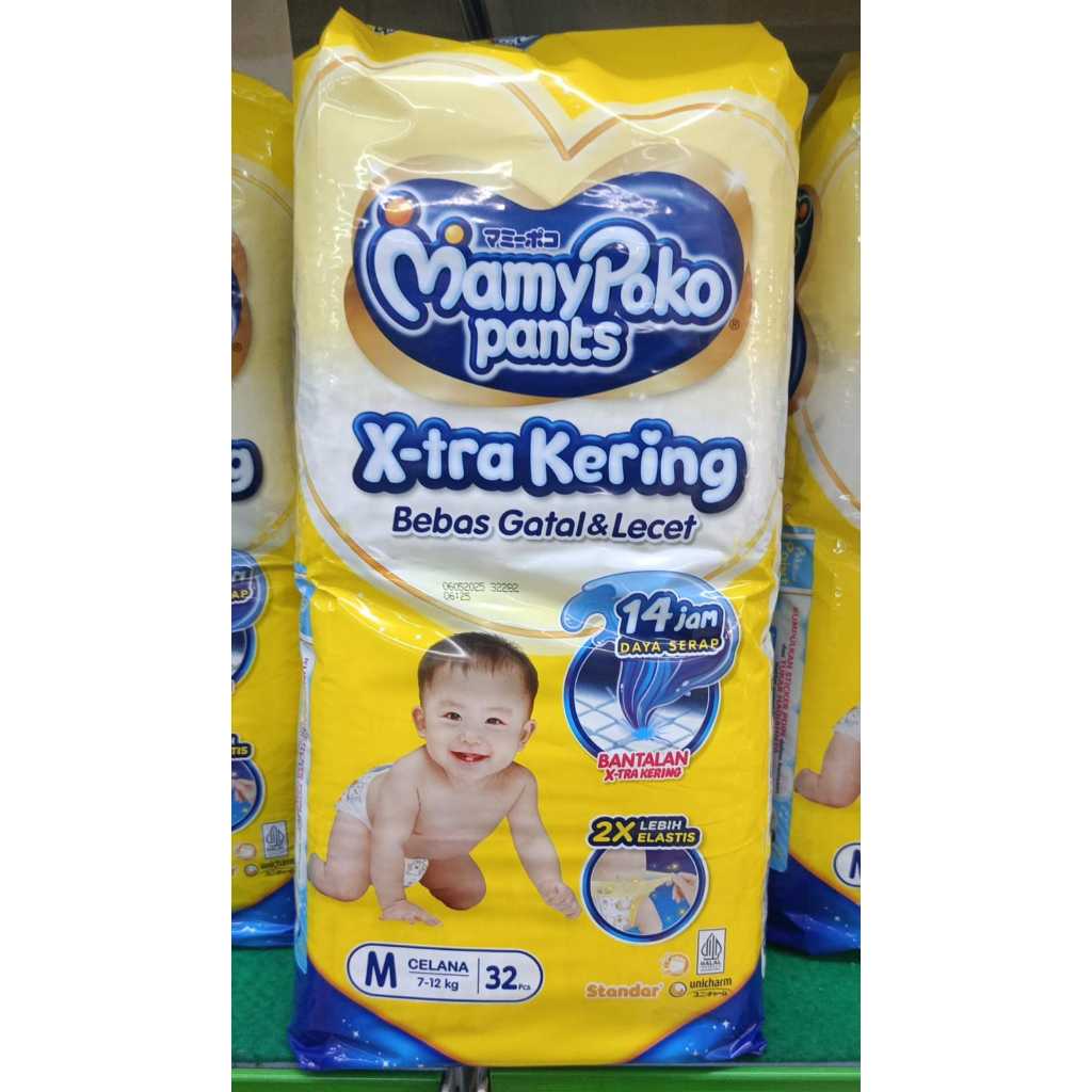 Mamy Poko Xtra Kering Celana S38 M32 L28 XL26 XXL24 mentaribbshop NBS44 perekat pampers bayi
