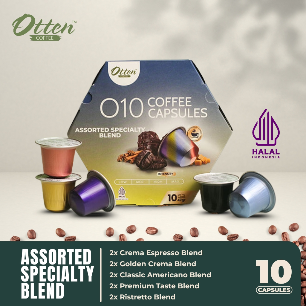 

Kopi Kapsul - O10 Assorted Specialty Blend Coffee Capsule | Kapsul Nespresso Compatible - Otten Coffee Capsules
