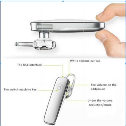 M163 Earphone Bluetooth nirkabel M165 earphone kualitas terbaik