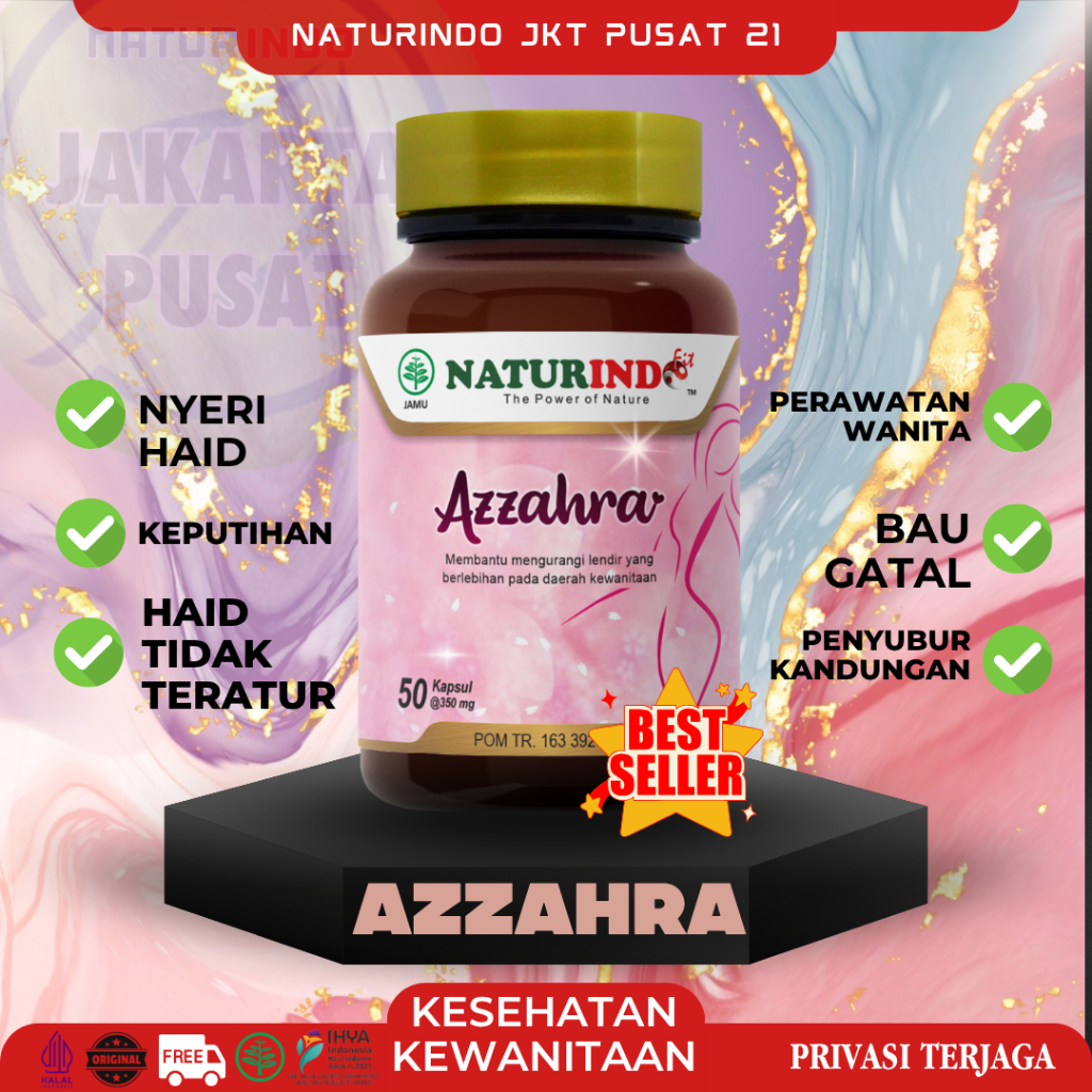 Azzahra Naturindo Jamu Pelancar Haid Herbal Telat Haid 1 Minggu 1 2 3 Bulan Mens Menstruasi Perlanca