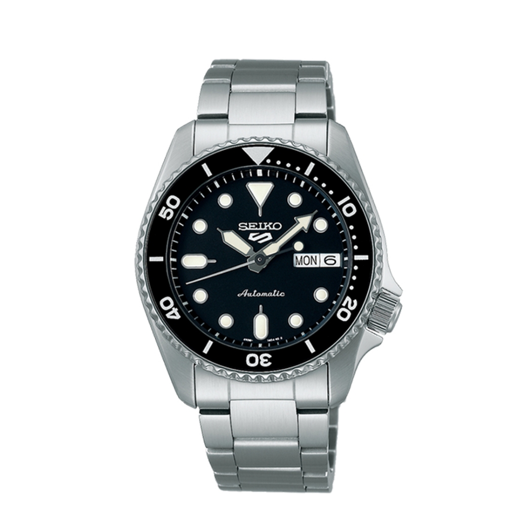 Jam Tangan Seiko 5 Sport Automatic Men Blue Dial Silver Bracelet 38mm SRPK29K1