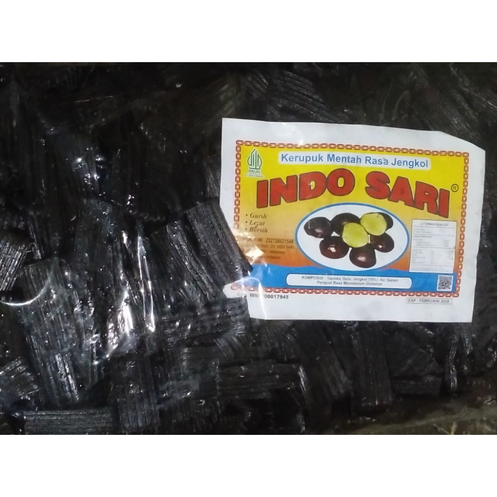 Kerupuk mentah/ kerupuk jengkol/ kerupuk jengkol Indosari sisir 250gr /500gr /1kg.