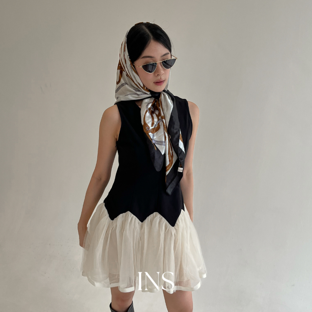 [WEARING INS] Parisian Scarf - Statment Scarf Satin Silk - Scarf Pendek Panjang