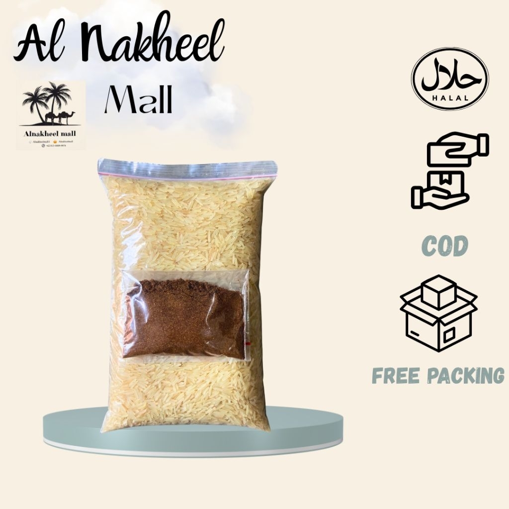 

[HARGA PROMO 8.8]! beras basmati 1 lt exp 2026 + bumbu kebuli