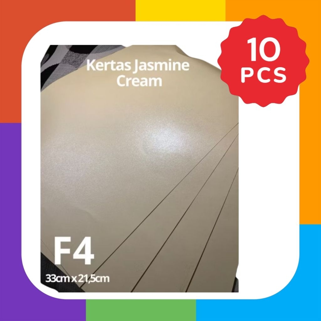 

[1pack=10pc] KERTAS JASMINE FOLIO F4 PALE CREAM 21x33 cm Kertas Bunga Kerajinan Tangan Prakarya