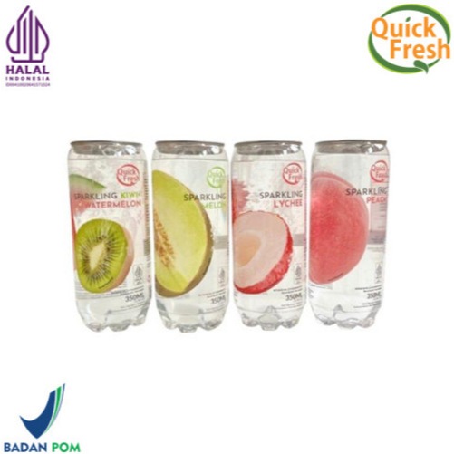 

READY STOCK Quick Fresh Fruit Sparkling Drinks 350ml / Bersoda