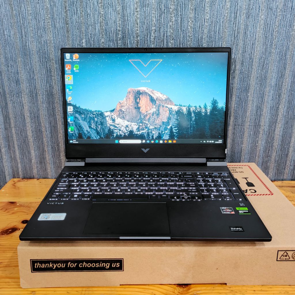 Laptop Gaming Hp Victus 15-fb1888AX, Ryzen 5-7535HS, Ram16Gb/Ssd512Gb, #RTX2050 4Gb.