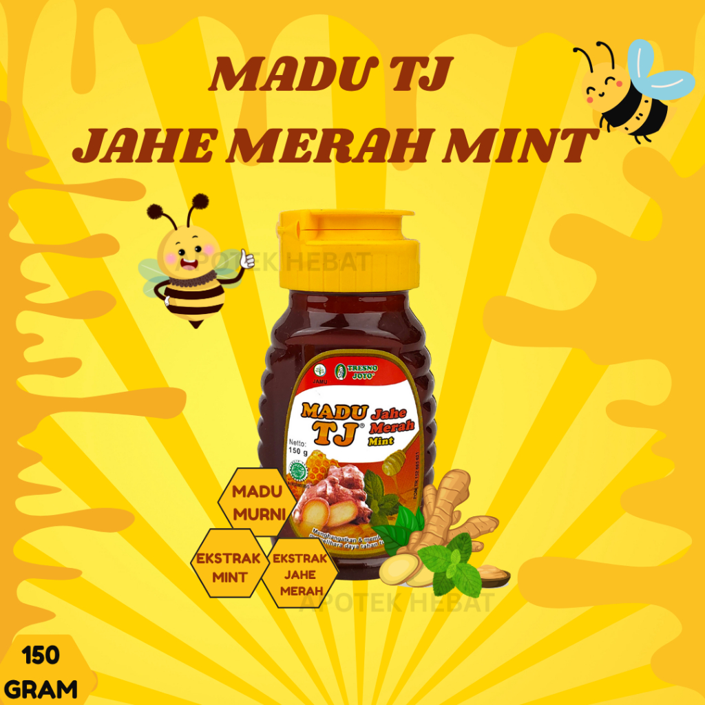 

Madu TJ Jahe Merah Mint 150 gr Madu Asli Jahe Merah