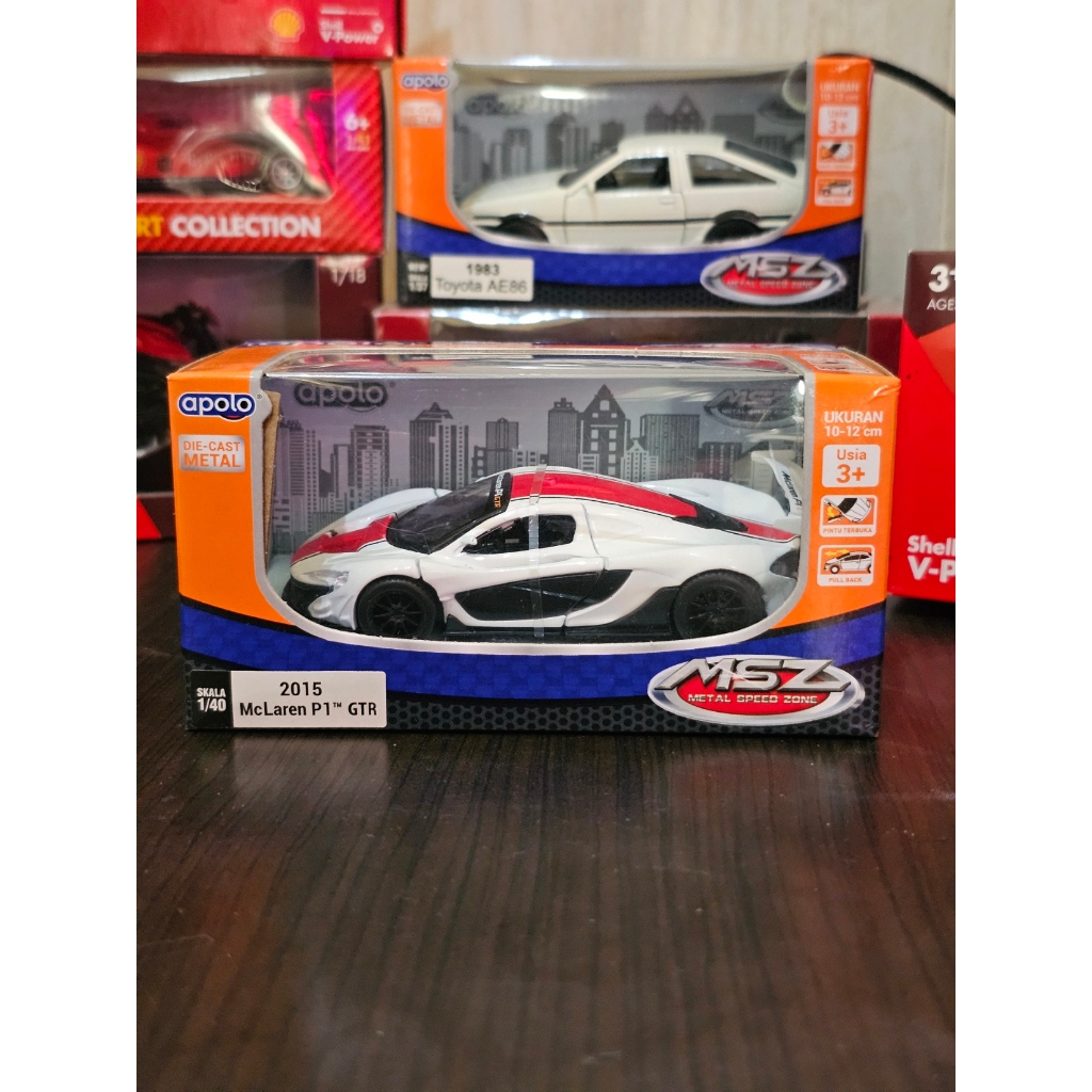 Diecast Apolo MSZ McLaren P1 GTR Skala 1/40 - Miniatur Mobil Mainan