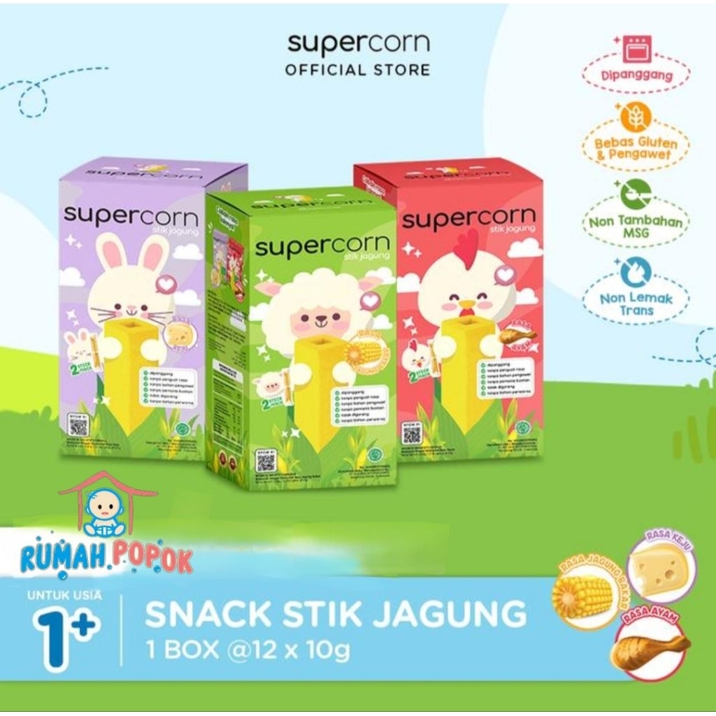 Supercorn stick snack anak tanpa MSG