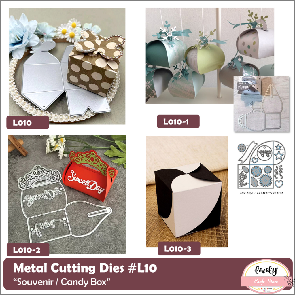 

LovelyCraftStore | Metal cutting dies L010 - souvenir box utk gifts, utk bahan mahar, journal, cards, stencil
