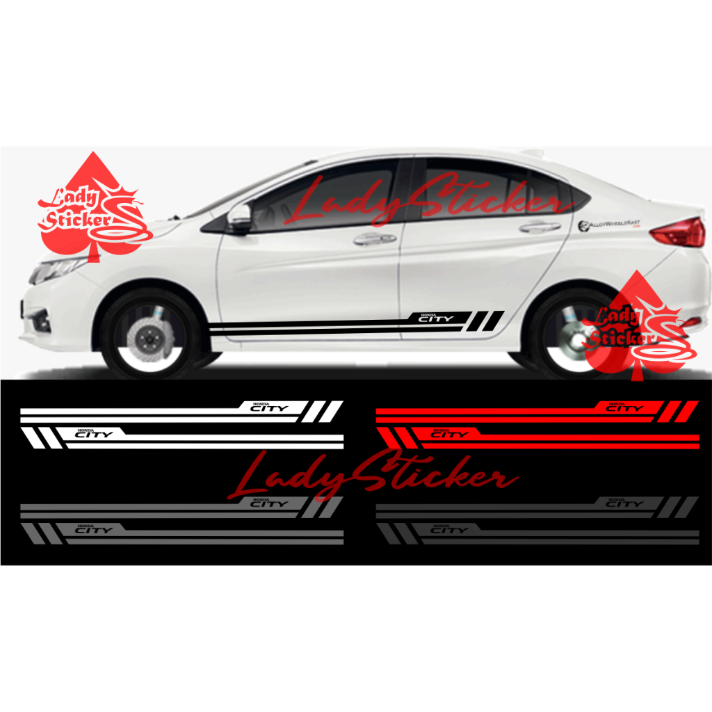 Cutting sticker mobil city sticker stiker mobil honda city
