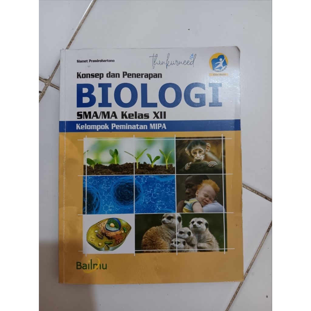 buku bekas layak dipakai biologi biology sains science ilmu pengetahuan alam untuk kelas 12 XII SMA 
