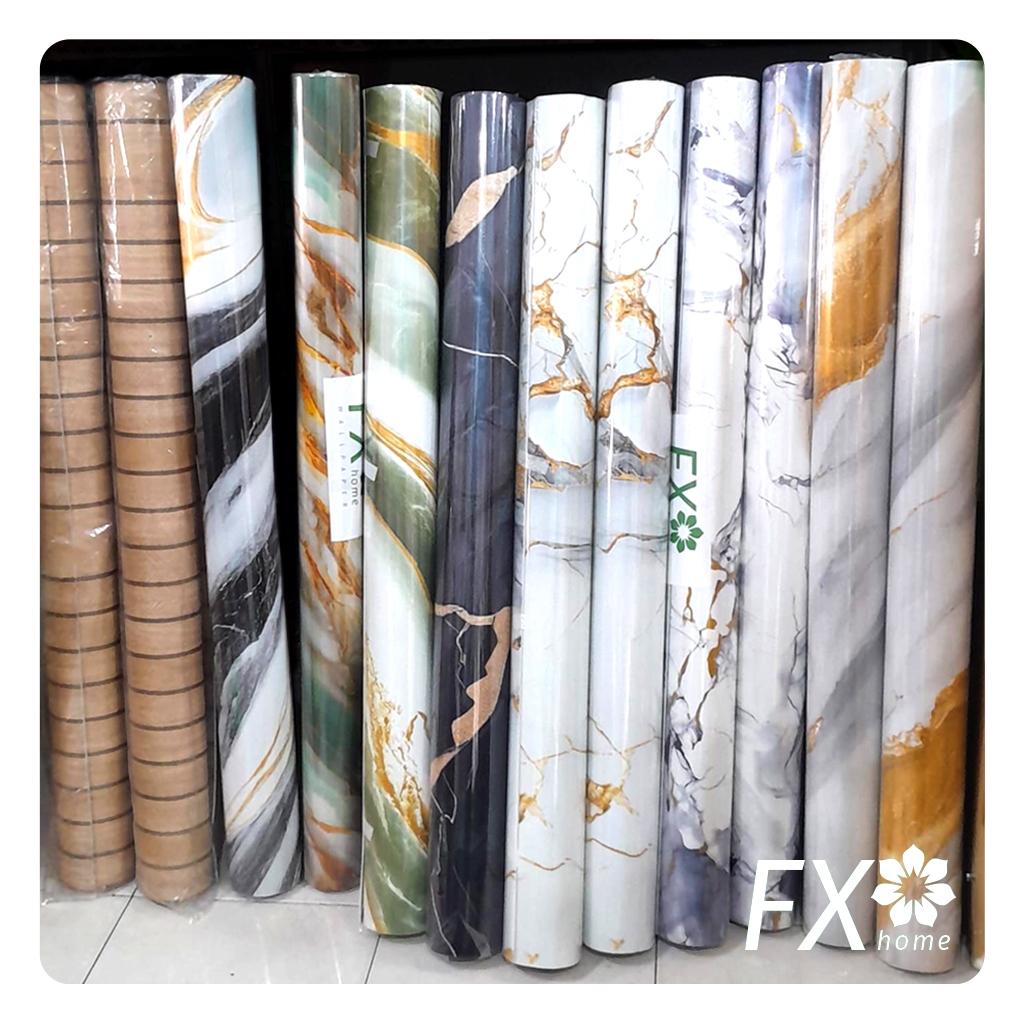Wallpaper Sticker Foam Marmer Dinding PVC Foam Sticker 120x280cm