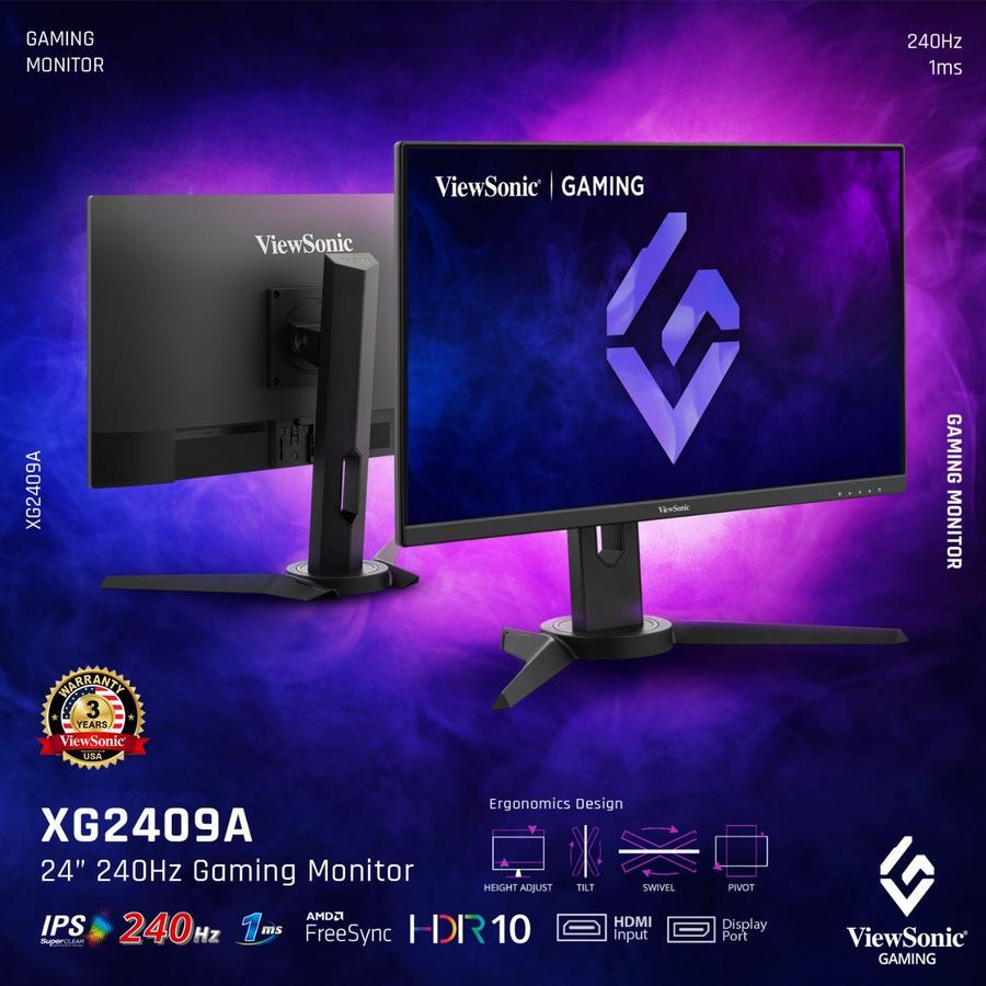 VIEWSONIC XG2409A 24 inch FHD IPS 240Hz 1ms GAMING MONITOR