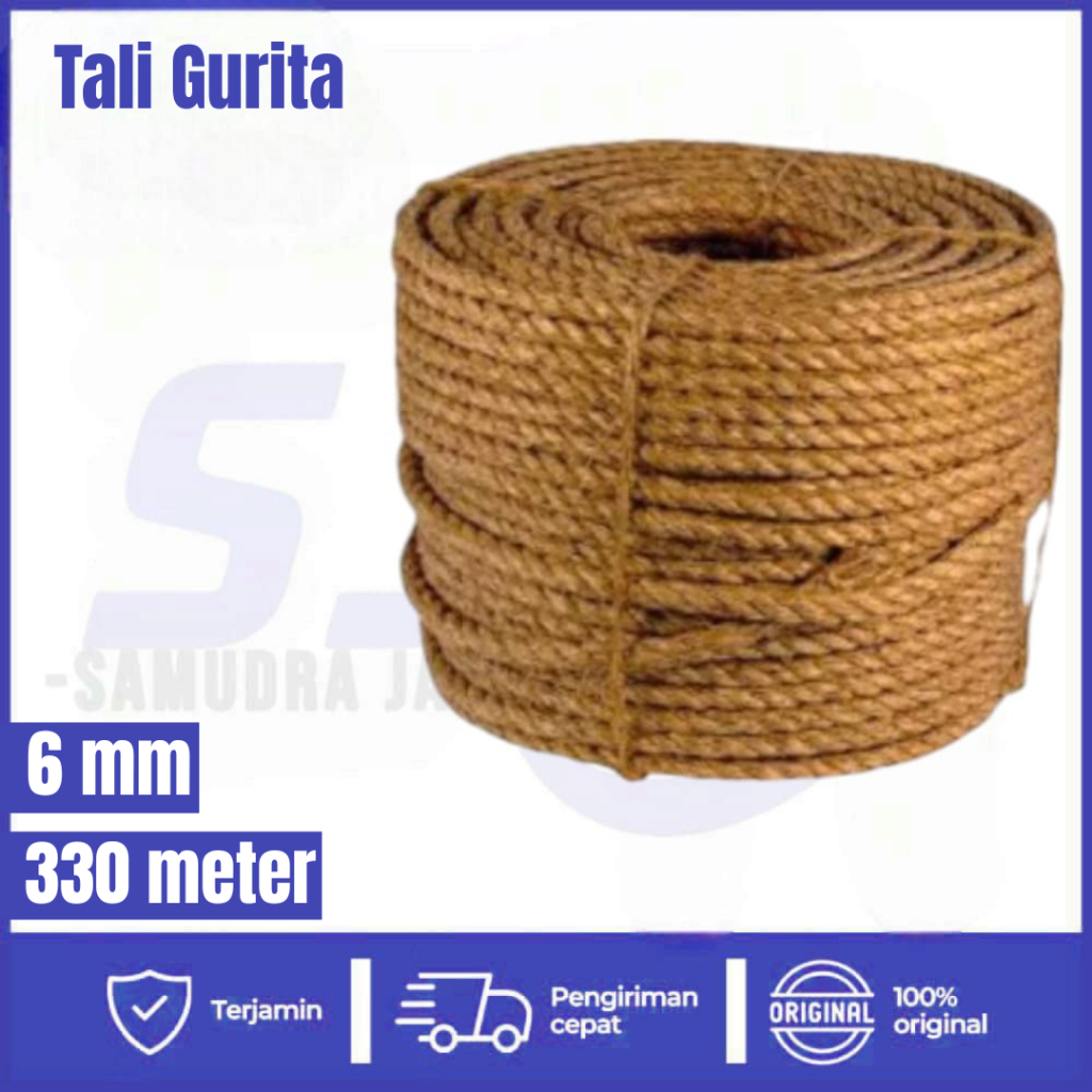 

Tali Tambang Manila 6 mm x 330 Meter Serat Abaka