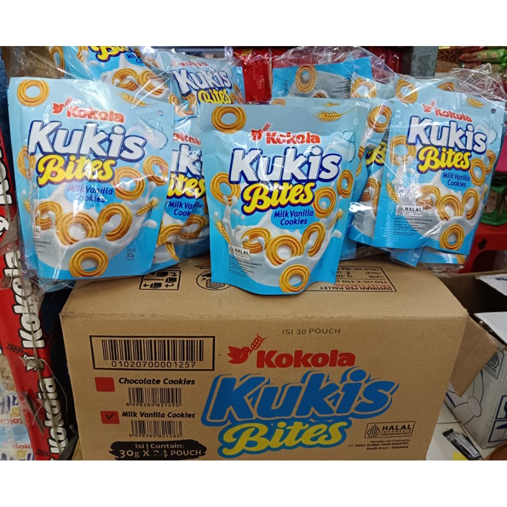 

Kokola Bites Milk Vanila Cookies 30 gr 1 slop isi 10 pcs